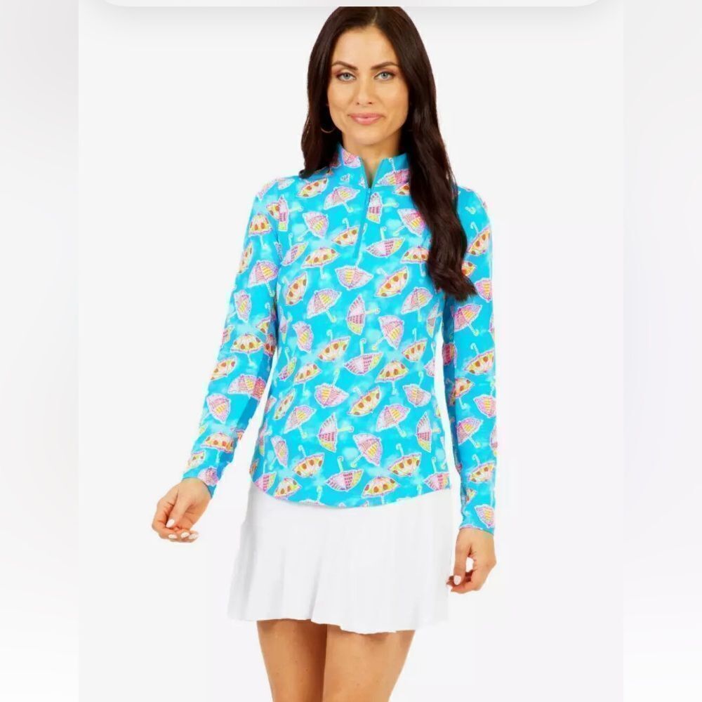 IBKULāFranny Print Long Sleeve MockāNeck